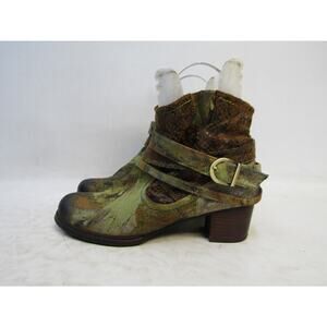 L' Artiste Womens Size 41 EUR Brown Leather Zip Ankle Fashion Boots Booties